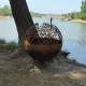 Corten Steel Rust Assembly Required Yes Sphere Steel Fire Pits