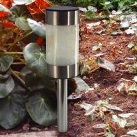 White Solar Pathway Bollard Light / Stainless Steel LED Bollard Lights Warm White