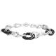 Miami Style Silver Chain Link Bracelet Magnetic Buckle