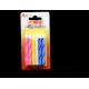 4 Colors Spiral Shaped Striped Birthday Candles , Cute Birthday Cake Candles