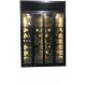 Fashionable Stainless Steel Wine Cabinets Furniture Sliding Glass Door Storage Wine Cabinet