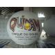 White Inflatable Advertising helium balloon with UV protected printing for Trade