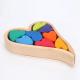 Nordic Jenga Wooden Rainbow Stacking  Natural Wooden Building Blocks