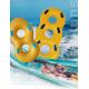 Yellow Double Inflatable Swimming Ring Pool Float For Adults Water Park Game Play