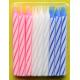 Muti Colored unusual 18ct Spiral Birthday Candles