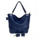 Factory Price New Style Real Leather Sapphire Blue Shoulder Bag Handbag #2611