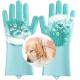 Magic Silicone Dish Washing Scrubber 2 In 1 Reusable Rubber Gloves Heat