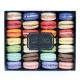 Black Luxury Cardboard Packaging Gift Macaron Slider Boxes With Window