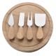 Oak Handle Stainless Steel Cheese Knife Set Kitchen Cake Knife And Spatula Set