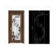 Steel House Luxury Double Door Wrought Iron Door Glass Agon Filled 22*64inch Size Shaped