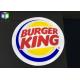 Burger King Outdoor Lighted Box Signs Backlit , Round Outdoor Lightbox Signs
