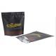 250G Black Creative Coffee Packaging Bags / Coffee Bean Pouches OPP + AL + PE