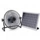12Inch Portable Wireless Solar Rechargeable Table Fan Panel Powered Dual Input For Household