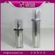 plastic luxury lotion bottle with high quality ,square shape clear airless bottle with pump