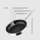 Custom Logo 304 Stainless Steel Frypan Non Stick Universal Oil Free With Glass Lid