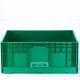 Solid Box Durable Folding Plastic Crate for Eco-Friendly Warehouse Storage Solution
