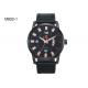 3 Pointers Simple Dial Men's Quartz Watch Date Leather Band Wristwatch M602