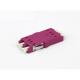 Fibconet Hybrid Pink Plastic Material Adapter for FTTH Duplex LC Fiber Optic Equipment
