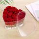 Hight Quality 3mm thickness 9/18 Ho les Heartshap Preserved Roses Clear Acrylic Boxes
