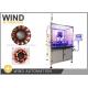 Inslot Outrunner Stator Winding Machine Four Axis Servo 7kw Awg18 / Awg38