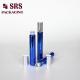 SRS cosmetic empty 10ml blue color glass roll on serum bottle