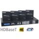 HDMI1.4 4X4 HDBaseT Matrix Switcher With 4Pcs 70M And 100M HDMI HDBaseT Receivers