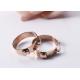 Polished Ring Shape Stainless Steel Earrings Fashionable Rose Gold Jewelry