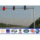 3m Expressway Traffic Light Pole , 1500mm Double Bracket Overpass Metal Light Poles