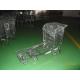 Grocery Store Metal Warehouse Picking Trolleys Zinc Plated With Clear Powder Coating