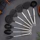 Kitchen tools utensils set with Nylon head Stainless steel handle fork ladle sollted turner Pasta Server