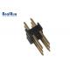 3.0A 6P Male DIP Pin Header Black PA6T Brass 2.54mm Pitch Double Straight