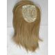 Blonde Synthetic Hair Pieces Heat Resistant Lace Top Closure Piece