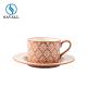 Country 8.5cm Ceramic Tea Cups And Saucers For Banquet