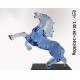 Handmade Decorative Glass Craft Crystal Blue Horse Horse Head 14cm Length