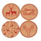 Round Christmas Cork Placemats And Coasters Table Mats Thermal Insulation