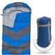 Outside Blue Grey Cotton Lightweight Mummy Bags For Big Guys