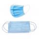 Blue 3 Layer Non Woven Fabric Face Mask Soft With Adjustable Nose Piece