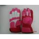 Pink glove，garden glove，leather glove
