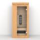 Home Indoor Wooden Hemlock 1 Person Infrared Sauna Room 1350W