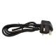Black British Laptop Power Cord High Temperature Resistance With High Safety