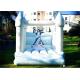 White And Blue Color Inflatable Bouncer , Wedding Inflatable Bouncer For Sale
