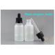 5ml 10ml 15ml 20ml 30ml 50ml empty round cosmetic Essential Oil Bottle Frosted White Glass Bottle with Glass Pipette