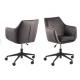 46.5-57.5cm Upholstered Office Chair With Padded Seat And Comfortable Back