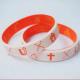 Customized RFID Silicone Bracelet Debossed Ink-Filled Wristbands for Christian Events