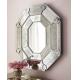 Octagonal Shape Venetian Etched Glass Mirror , Bedroom Venetian Antique Mirror