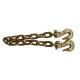 Original Finish G43 Binder Chain with Clevis Grab Hook and Yellow Zinc Coating