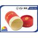 Red Round Cylinder Paper Packaging Tube With Gold Hot Stamping SGS Approval