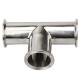 Quick Install SS304 316L Tri Clamp Equal Tee Pipe Fitting for Food Industry Connection