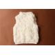 100% Polyester Children'S Winter Clothes Girl's White Plush Vest