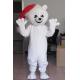 White bear cartoon character animal mascot costumes with little cool fan for hot weather